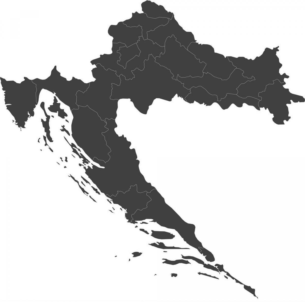 克罗地亚矢量地图