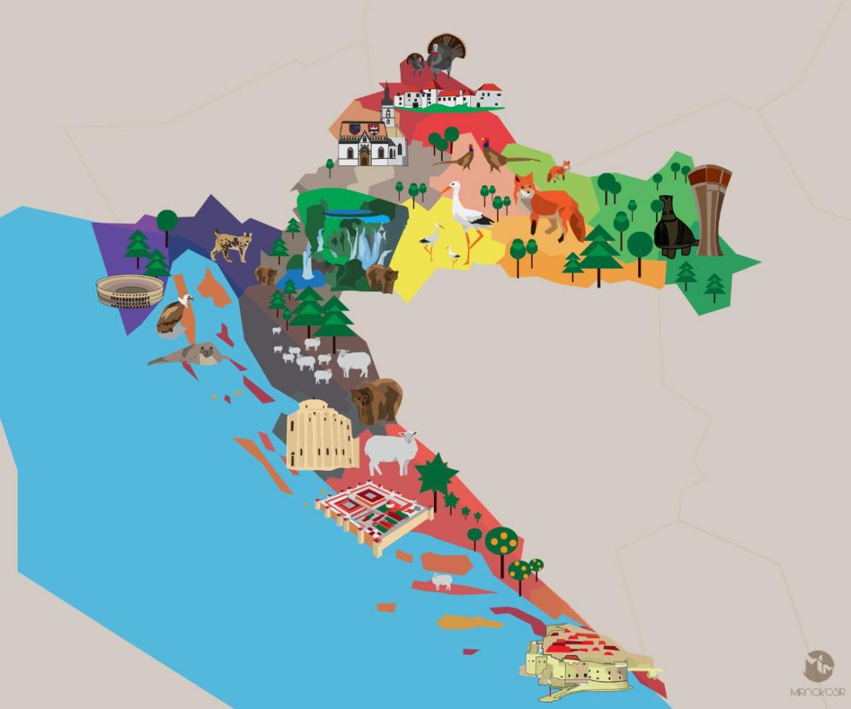 克罗地亚旅游地图