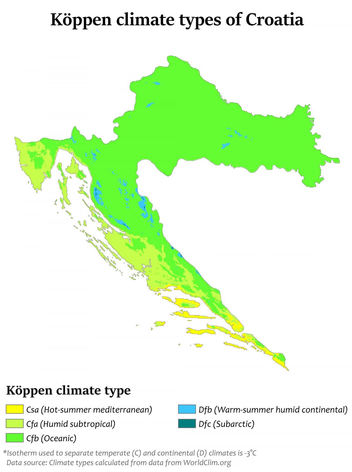 克罗地亚气温图