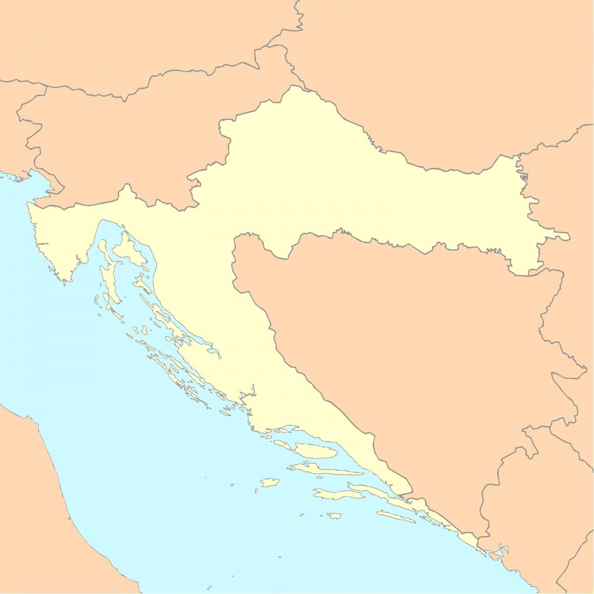 空克罗地亚地图